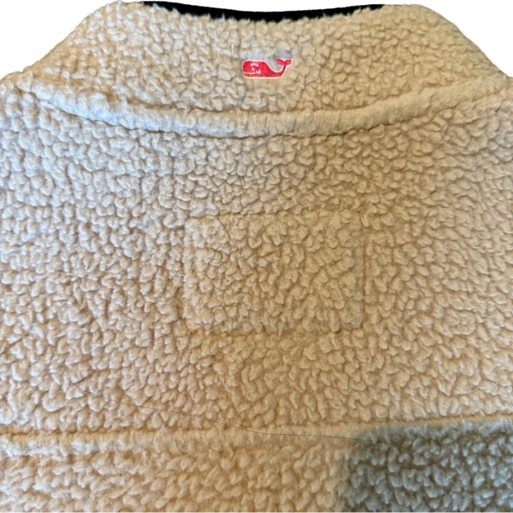 Vineyard Vines - Kids Cream Fleece Pullover w/ Pink Accents - Youth Small (6-7) - Picture 4 of 6